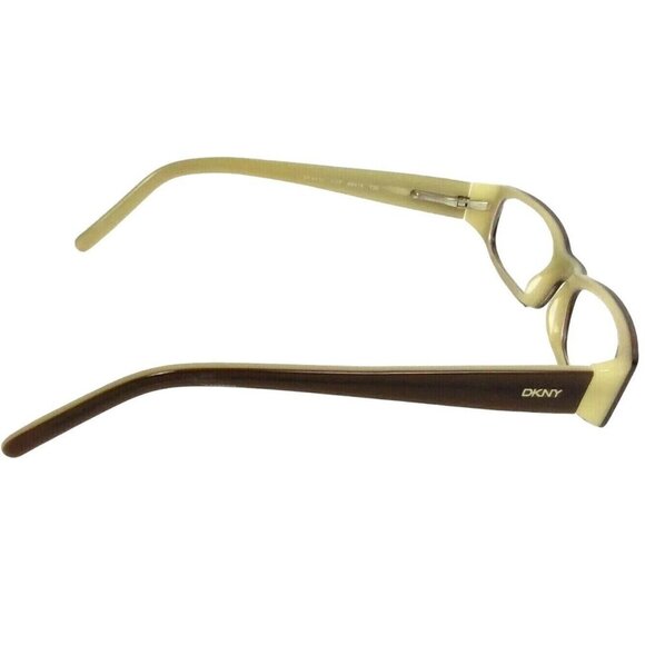 DKNY Rectangular Eyeglass Frames DY45163117 Brown Beige Flex Hinge  49 16 135 - Picture 5 of 9